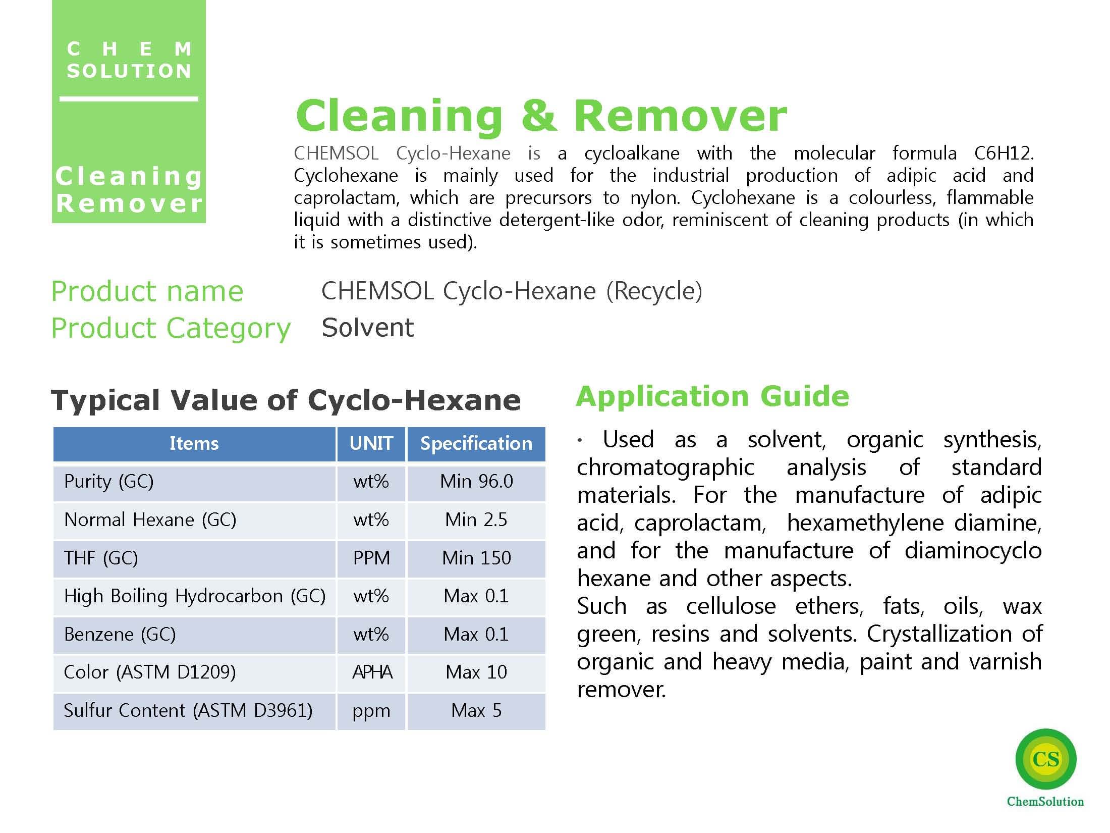 CHEMSOL Cyclo_Hexane _Recycle_